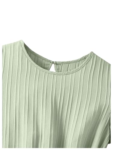 Floerns Girls Summer Holiday Dress Cute Puff Sleeve Crew Neck Formal A Line Birthday Dresses3