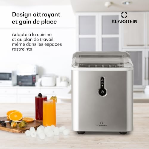 Klarstein máquina de hielo Chillout 12kg/24h 1.5L plata miniatura 3