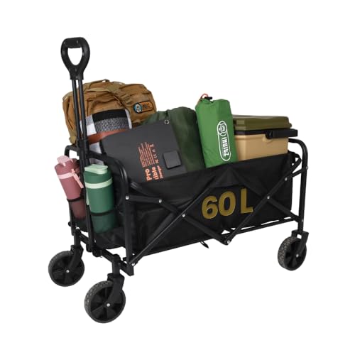 Carro Playa Robusto con Ruedas 360° – Carro Plegable con Ruedas de Alta Capacidad, Manejo Suave y Diseño Compacto para Cualquier Terreno