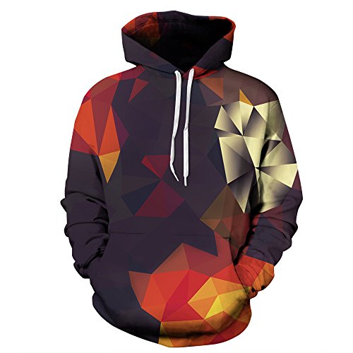 NEWCOSPLAY Unisex Realistic 3D Digital Print Pullover Hoodie Hooded Sweatshirt (S/M)