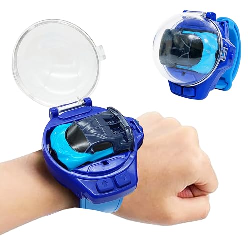 Image of VGRASSP Wrist Watch Remote Control Mini Car Toy for Kids - Rechargeable 2 Function RC Car with USB Charging Cable - Watch Car Case & Easy Controls - Color As Per Stock