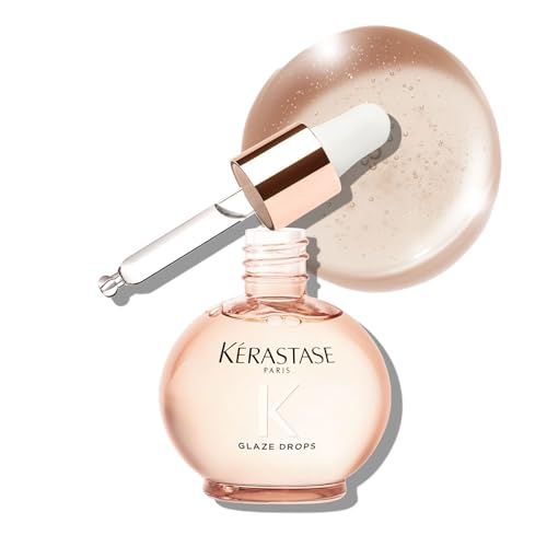 Kérastase Gloss Absolu Glaze Drops Oil-In-Serum For Bouncy, Glossy Hair | Fine To Medium Hair | 2X Glossier Hair | 72H Nutrition | With Wild Rose-In-Oil | 45ml