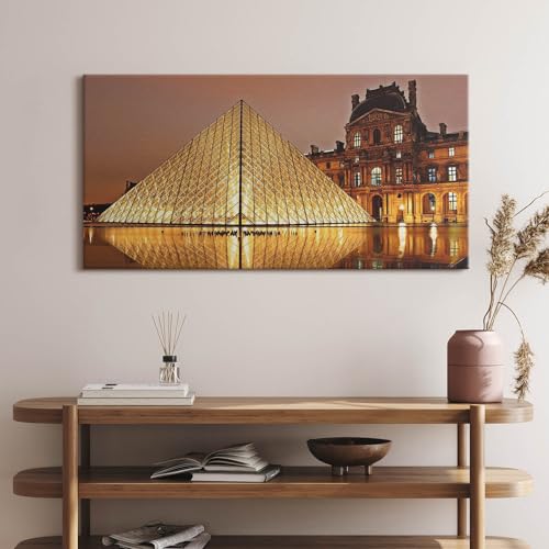 Musée du Louvre Image sur Toile - Évocation de Paris en Décoration Murale - 2