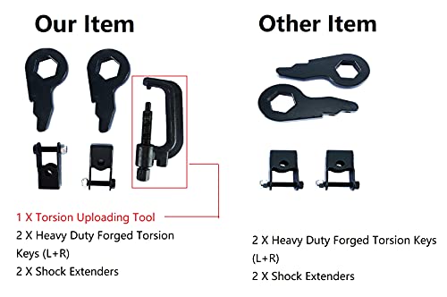 8Milelake Lift Keys 1"-3" Torsion Bars Key And Torsion Bar Unloading Tool With Shock Extenders Brackets #TOP1