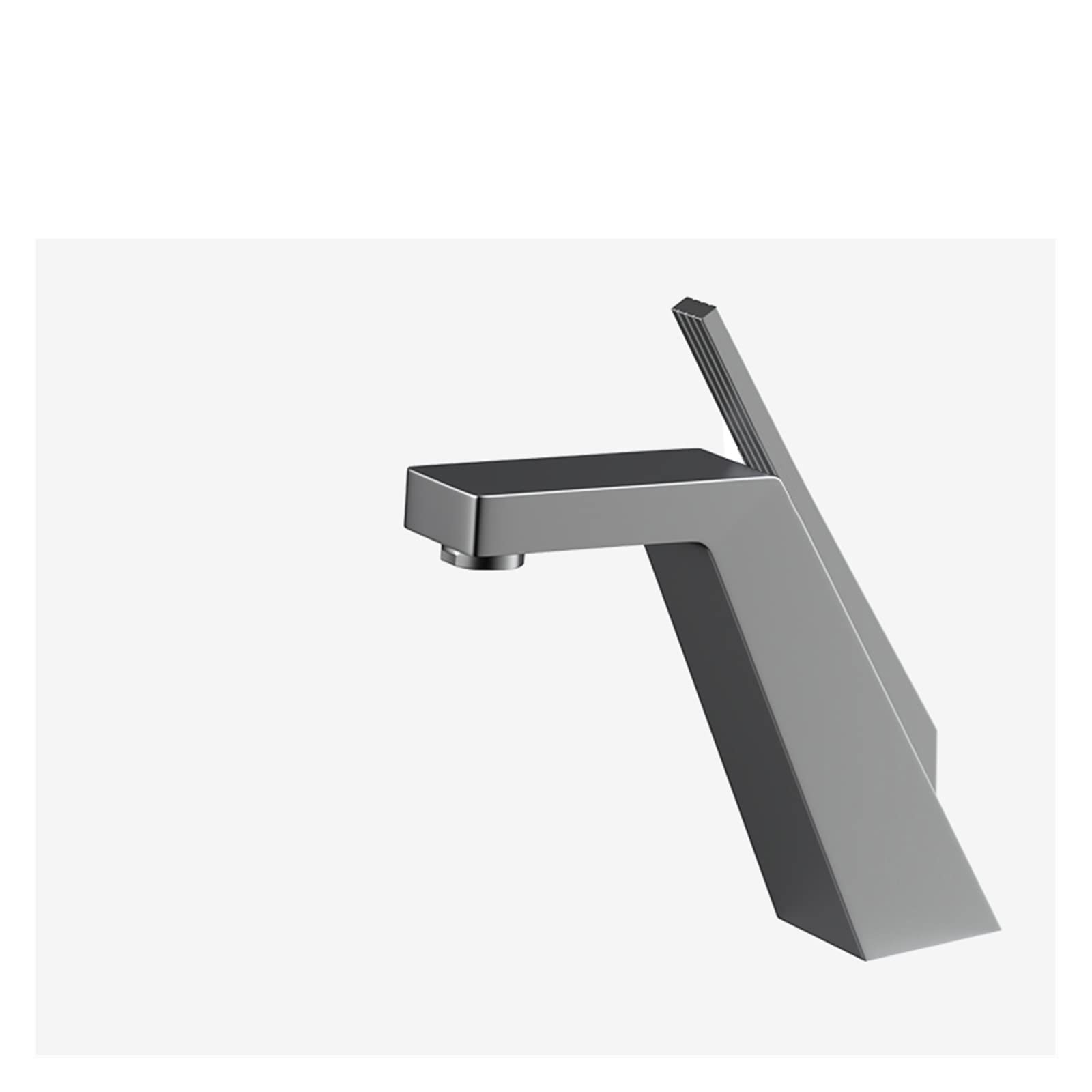 Cudtapi Light Grey Bathroom Faucet Basin Faucet Black/Chrome Face Single Handle Deck Mounted Sink Taps Cold And Hot Mixer For Bathroom Crane Faucets(Light Grey)