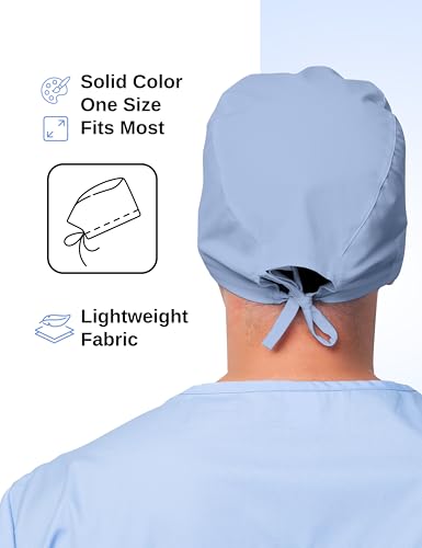 Image of Solid Working Cap Scrub Cap for Women and Men Unisex Surgical Cap Comfortable and Stylish Scrub Hat