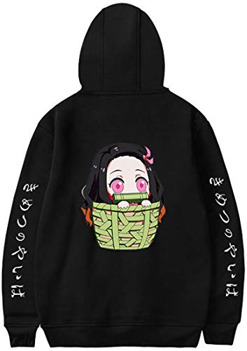 OLIPHEE Sudaderas con Capucha Amantes del Anime Tema de Moda Graphic Otaku Sudadera con Capucha para Hombre 001Negro Hermana S Cover