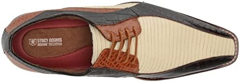 Stacy Adams Men's Turano Bike Toe Oxford, Brown Multi, 10.5 Wide | Image 4