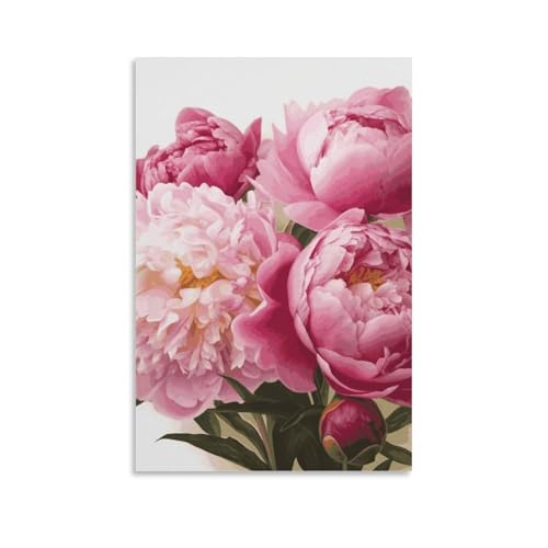 Impression sur toile pivoine décoration murale tableau moderne fleur