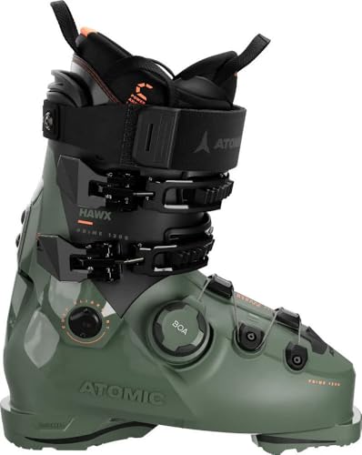 Atomic HAWX Prime 120 S BOA GW Men's Alpine Ski Boots, Army Green/Black, M26/26.5