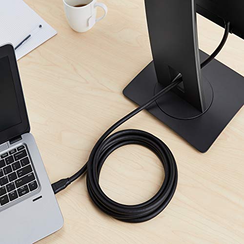 Image of Amazon Basics DisplayPort 1.4 Cable, 8K@60Hz, 4K@120Hz, 32.4Gbps High-Speed, HBR3, Dynamic HDR and 3D, Gold-Plated Plugs, 10 Foot, Black