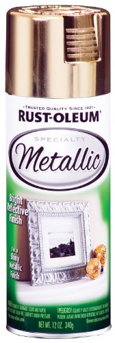 Image of Rust-Oleum 340647 Specialty Metallic Spray Paint, 11 oz, Metallic Gold (Pack of 6)