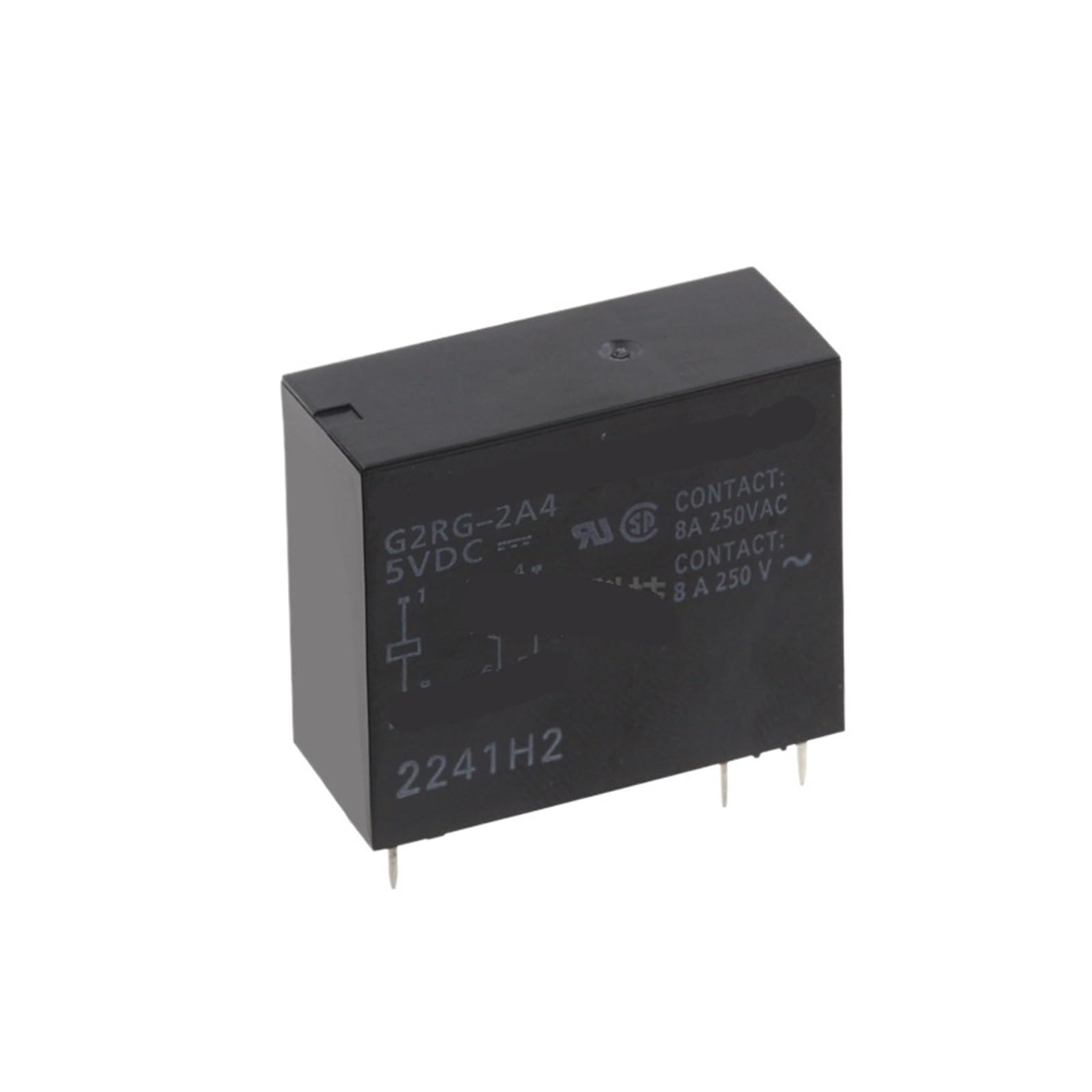 Relais G2RG-2A4-12VDC et 24VDC 8A avec 6 broches pour circuits imprimés