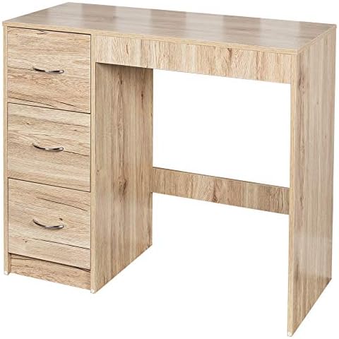 URBNLIVING Oak 3 Drawer Dressing Table Cover