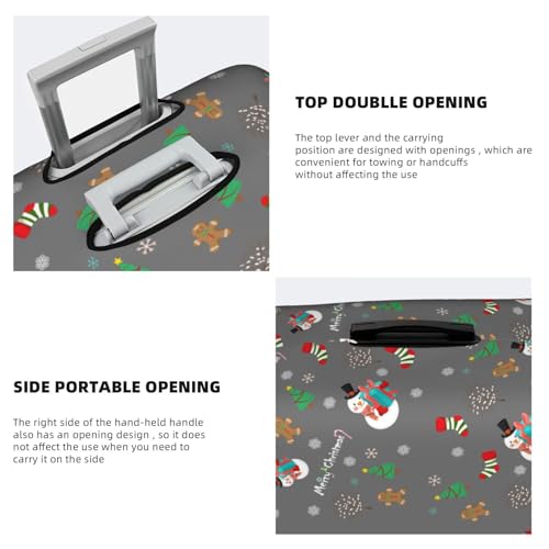 Travel Luggage Cover Christmas Snowman Gift Xmas Tree Sock Gift Fashion Washable Baggage Suitcase Protector Fit For Luggage X-Large4