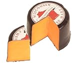 Medium Aged Cheddar Cheese Wheel - Aged 6+ Months | 3 Pound Black Wax Wheel | Creamy, Sweet & Distinct Authentic Wisconsin Cheddar Cheese