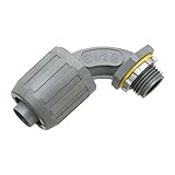 Arlington NMLT905-10 90-Degree SNAP2IT Connector for Liquid-Tight Conduit, Push-On Installation, 1/2-Inch, Non-Metallic, 10-Pack