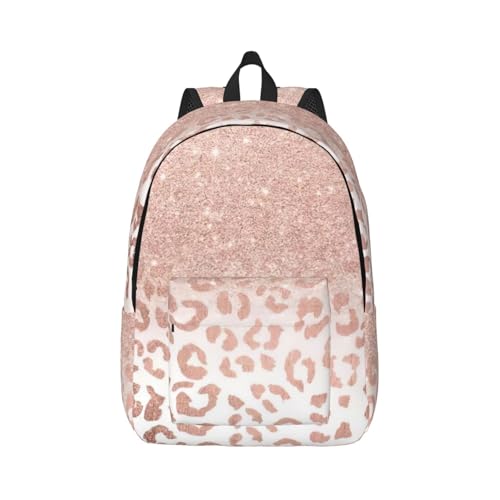 Sac à dos élégant unisexe paillettes or rose finitions soignées