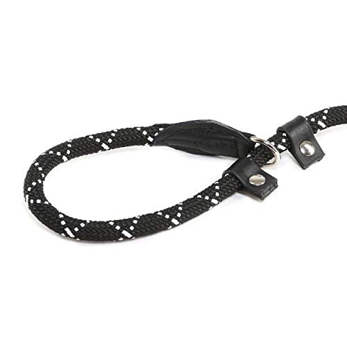 Julius-K9, 2020R-IDC, IDC Retriverleine, Durchmesser 12 mm x 2 m, rund, schwarz, fluoreszierender
