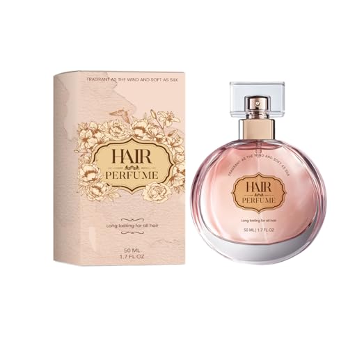 Hair Perfume with Nourishing Care – 50ml / 1.7 fl oz – Long-Lasting Floral Rose Fragrance – Strengthens & Conditions Hair – Suitable for All Hair Types(pink)