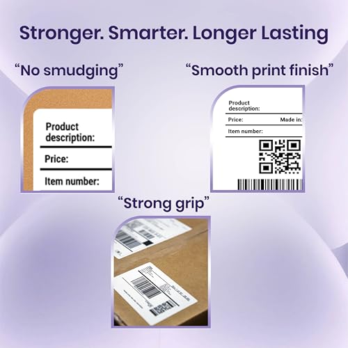 Image of Seznik Thermal Sticky Labels - 50x75 mm - White - Pack of 5 Rolls (50mmx75mm - 450 Lables)