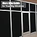 Blackout Window Film, Static Cling Window Tint 100% Light Blocking Glass Window Cover for Home Privacy, Room Darkening, Nap Time, Shift, Baby Room, Day Sleeping, Aquarium(Matte Black, 35.4x157.4 Inch)