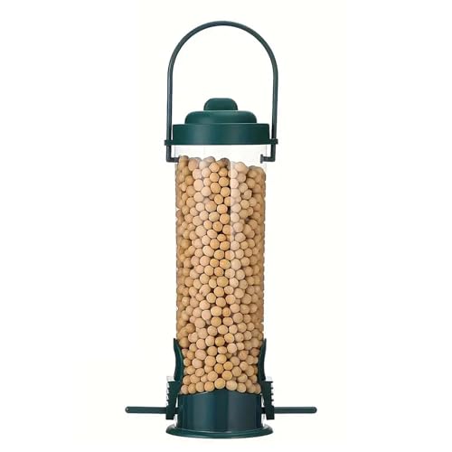 Image of Kuber Industries Bird Feeder for Balcony Grill|PP Grain Holder for Garden, Outdoor|Large Food Capicity with Multiple Feeding Station (Green)