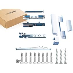 Si Aubi Siegenia - Kit de reparación de rodamientos de esquina para plástico y madera EW001, EB005, LL330 con material de fijación Ante Bellum® (arriba y abajo)