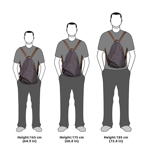 Image of KL928 Canvas Vintage Backpack - Large Casual Daypack Outdoor Travel Rucksack Hiking Backpacks for Men Women