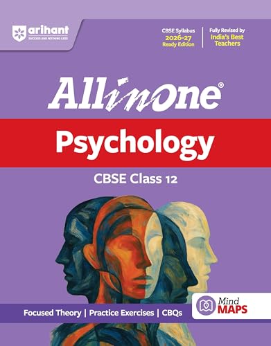 Image of Arihant All in One Psychology Class 12 for CBSE Exam 2026-27 | NCERT Based Complete Theory, Practice Exercises, CBQs, A-R, Sample Papers & Mind Maps | Revised Edition as per Syllabus