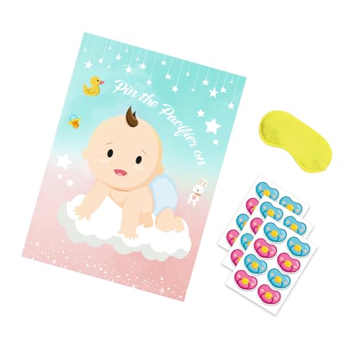 HIOPOIUYT Ansteckspiel mit 24 Aufklebern für Kinderparty