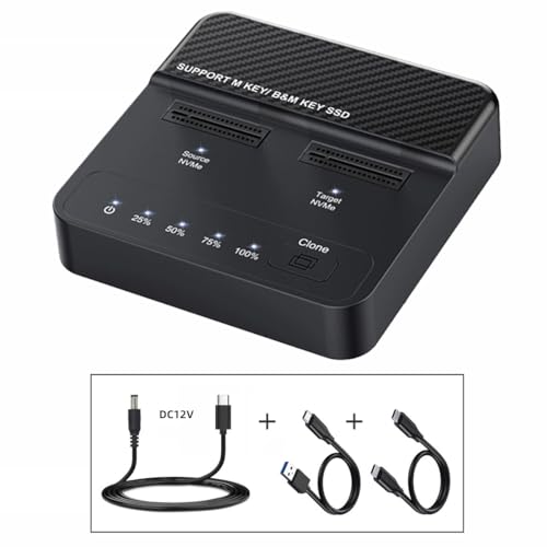 Duplicador Vertical Cloner Dual-Bay NVME M.2 a USB-C 20Gbps miniatura 2