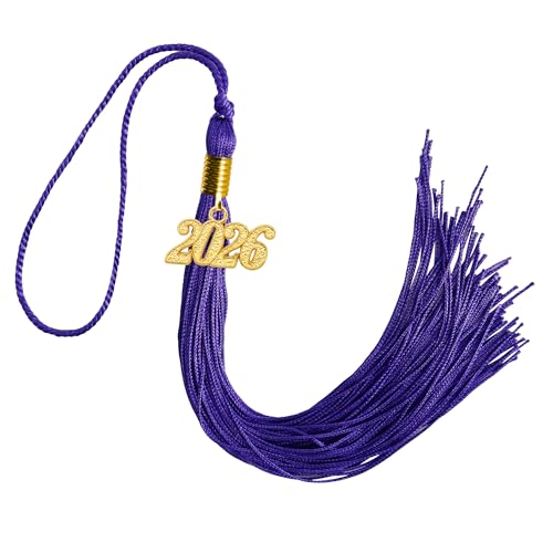 Image of GraduationMall Single&Multiple Color Graduation Tassel with 2026 Year Charm 9 inch