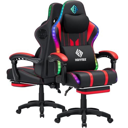 HOFFREE Gaming Chair with Bluetooth Speakers