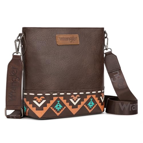 Image of Wrangler Crossbody Purses for Women Two Tone Crossbody Bags Women Purses and Handbags