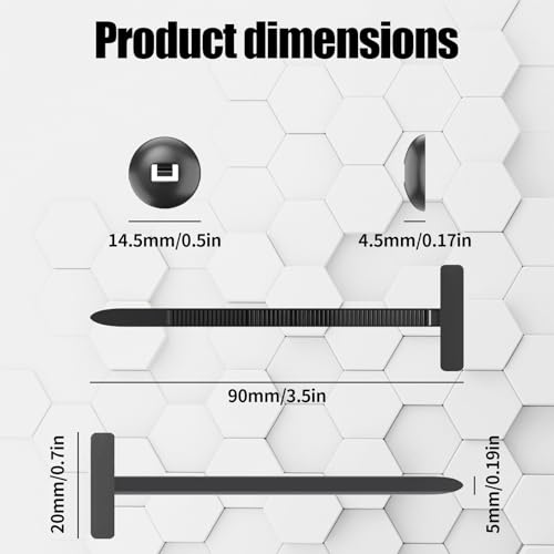 100 Stück Nylon Universal Cable Tie Buckle, Heavy Duty Self-Locking Nylon Zip Ties Holder, Push Mount Kabelbinder für Engine Guards, for Car Repair, Home & Office