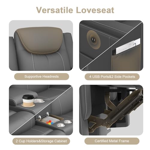 Dresegmt Manual Recliner Sectional Sofa