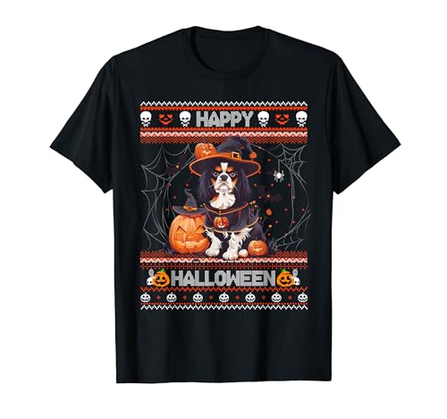 Happy Halloween Ugly Cavalier King Charles Spaniel Dog lover T-Shirt