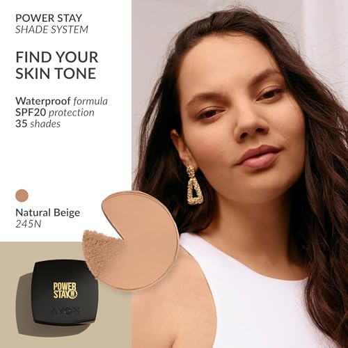 Avon True Flawless Cream To Powder Compact 3-in-1 Concealer, Foundation & Powder Natural Beige - True Blue IQ Colour Technology - Image 6