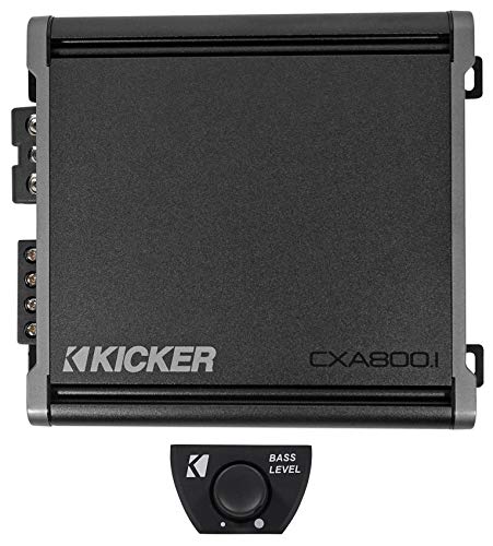 Audiosavings Bundle: Kicker 46CXA8001T CXA800.1 800 Watt RMS Mono Class D Car Audio Amplifier Amp Bundle with Kicker 46CXARCT Remote Control for 46CX 45CXA Series Amplifiers Amps (2 Items)
