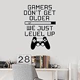 Photo Gallery decalcomania da parete con frase "gamers don t get older quotes" joystick gaming room teens bedroom home decor vinyl window stickers murale 42 x 58 cm Photo Gallery decalcomania da parete con frase "gamers don t get older quotes" joystick gaming room teens bedroom home decor vinyl window stickers murale 42 x 58 cm