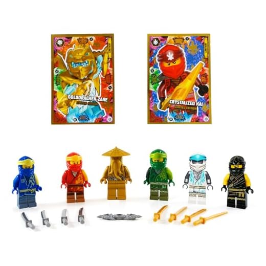 Lego Ninjago Figuren Alle 5 Ninja und Meister Wu ( Grüner Ninja Blauer Ninja Schwarzer Ninja Weisser Ninja und Roter Ninja ) und bmg2000 Aufkleber