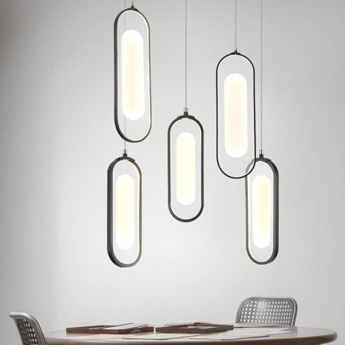 Suspension LED géométrique moderne 12W à intensité variable pour salon - 5