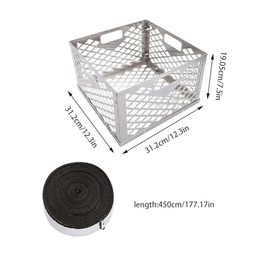 Juego de modificación de ahumador, Offset Smoker-Mod - BBQ Offset Smoker Mod Kit, accesorios para ahumar con junta de sellado de cesta de carbón, herramienta mod para barbacoa - imagen 5