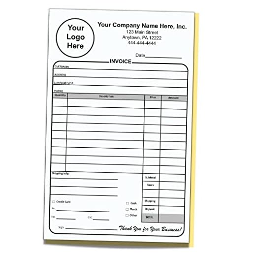 How to ship luggage for a trip Customizable 2-Part Invoice Forms (250 Pack)