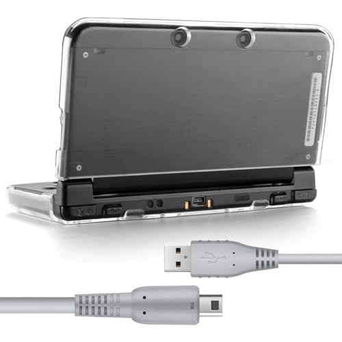 KOOWOD New 3DS XL Case with USB Charger Cable -...
