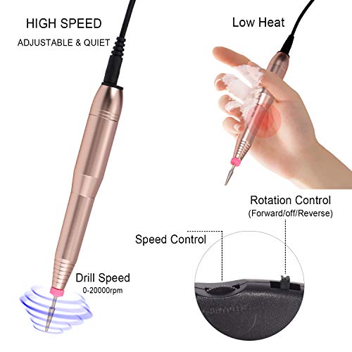 Kit profesional de taladro eléctrico para uñas, portátil miniatura 6