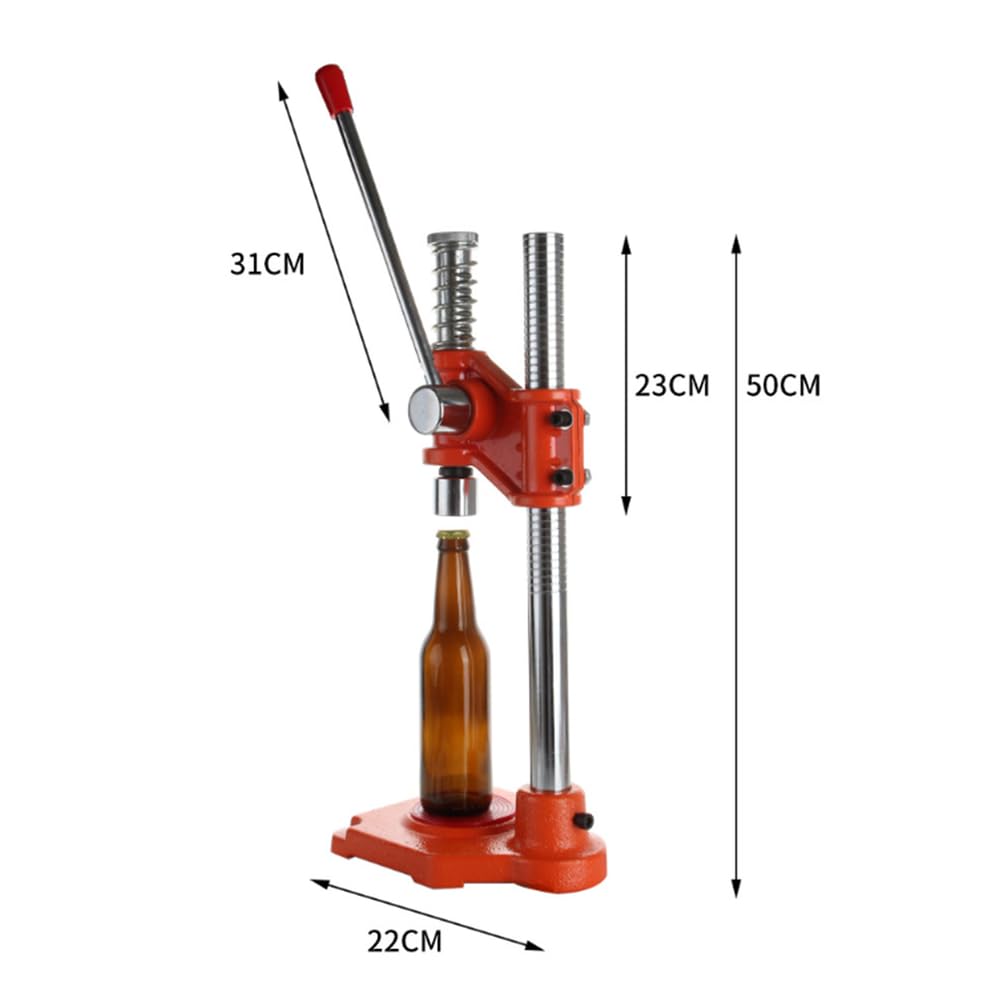 Tappatrice manuale per birra per birra fatta in casa, tappatrice per bottiglie ad alta efficienza, altezza regolabile, nessuna elettricità richiesta per birra artigianale e bevande analcoliche