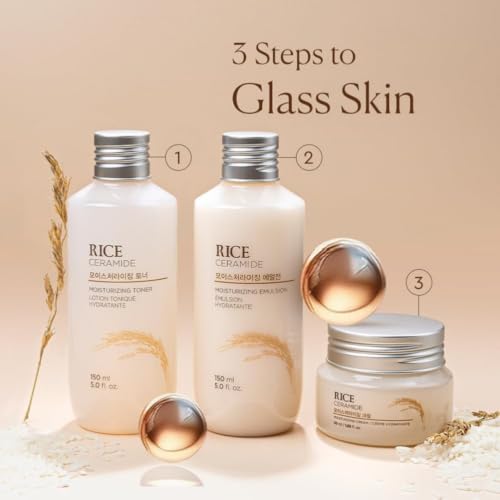 Image of The Face Shop Rice & Ceramide Moisturizing Toner 70ml | Hydrating Milky Face Toner with Rice Extract for Brightening & Glow | Korean Skincare | For All Skin Types