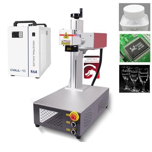 15W (Class II 0.874mW) UV Laser Marking Machine Water Cooling UV Laser Engraver for Glass, Metal, Plastic, Wood, Jewelry DIY Crafts 7.87''x7.87''(200x200mm) (15W UV)